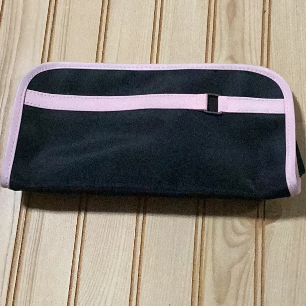 Lancôme Pink & Black Zippered Travel Makeup‎ Cosmetic Case Bag NWT